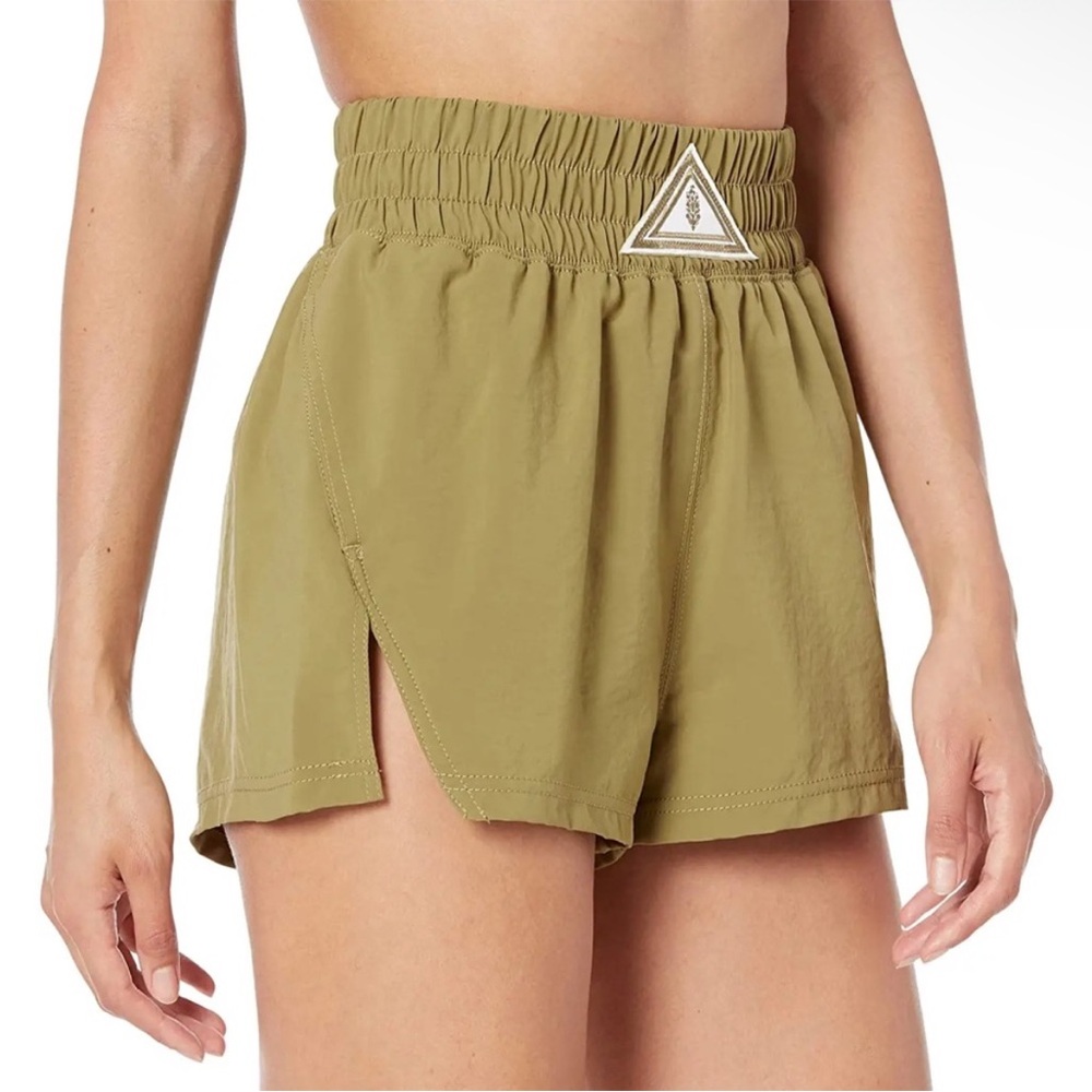 Free People Movement Next Round Shorts Muted Sage